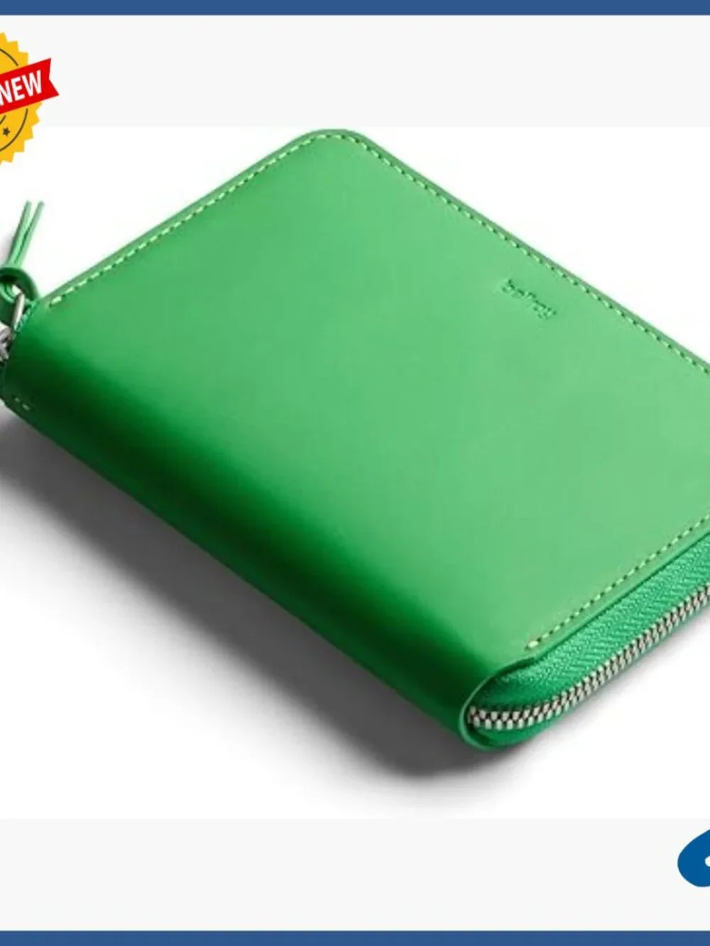 Compact Leather Folio Wallet with RFID Protection and Coin Pocket